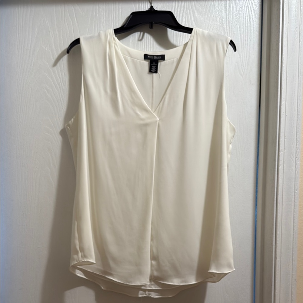 Women's Ivory V-Neck Blouse